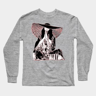 temple vibes serenity meditative pose fashionable hat moments Long Sleeve T-Shirt